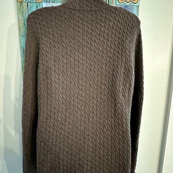 A CHOCOLATE BROWN ZIP UP SWEATER - Picture 2 of 10